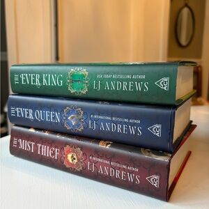 The Ever King by LJ Andrews 3 Hardcover Book Set - Ever Queen Mist Thief